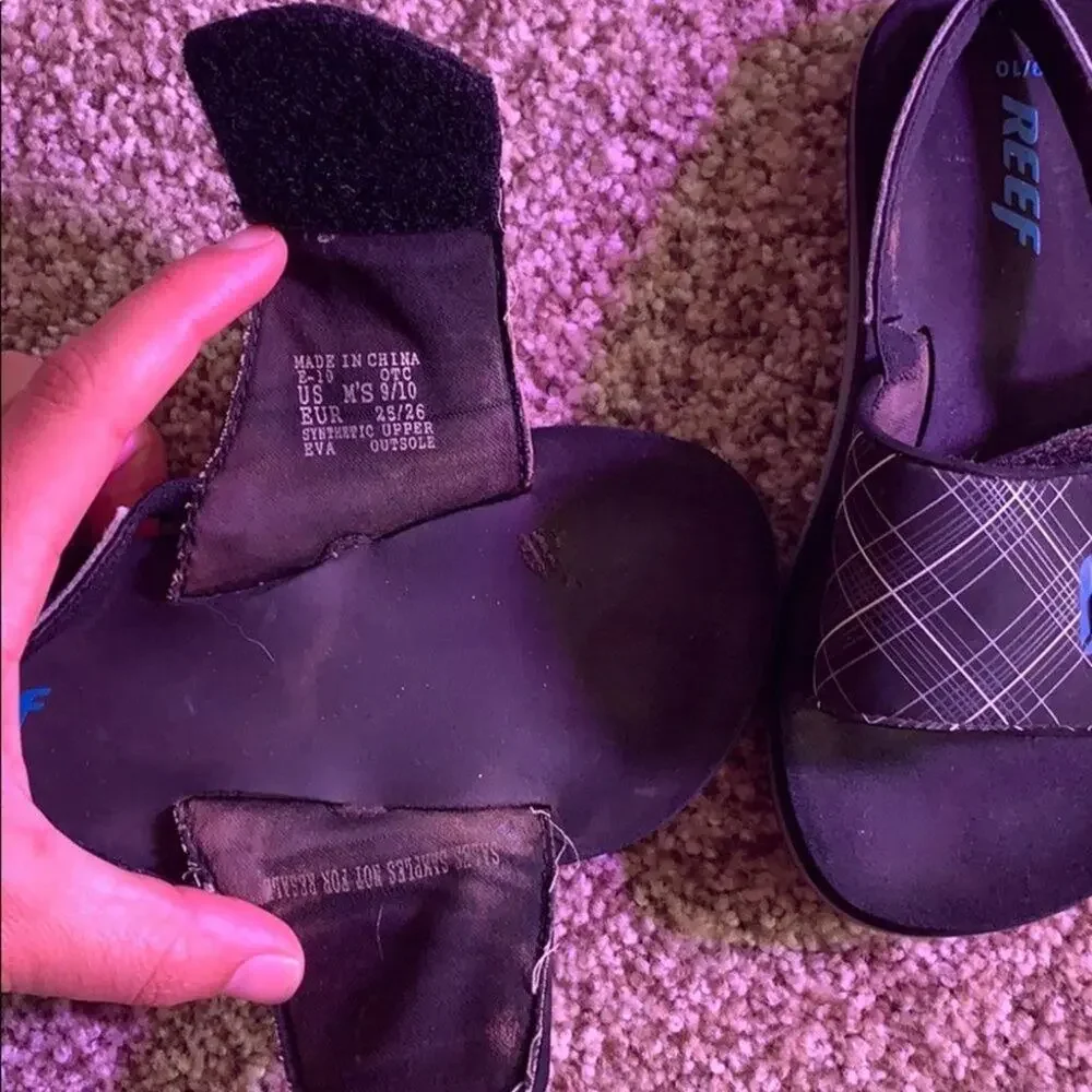 Reef Velcro strap sandal squishy rubber size 9/10
